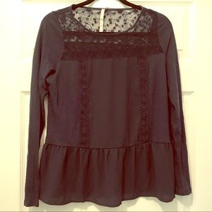 LC Lauren Conrad Navy Top